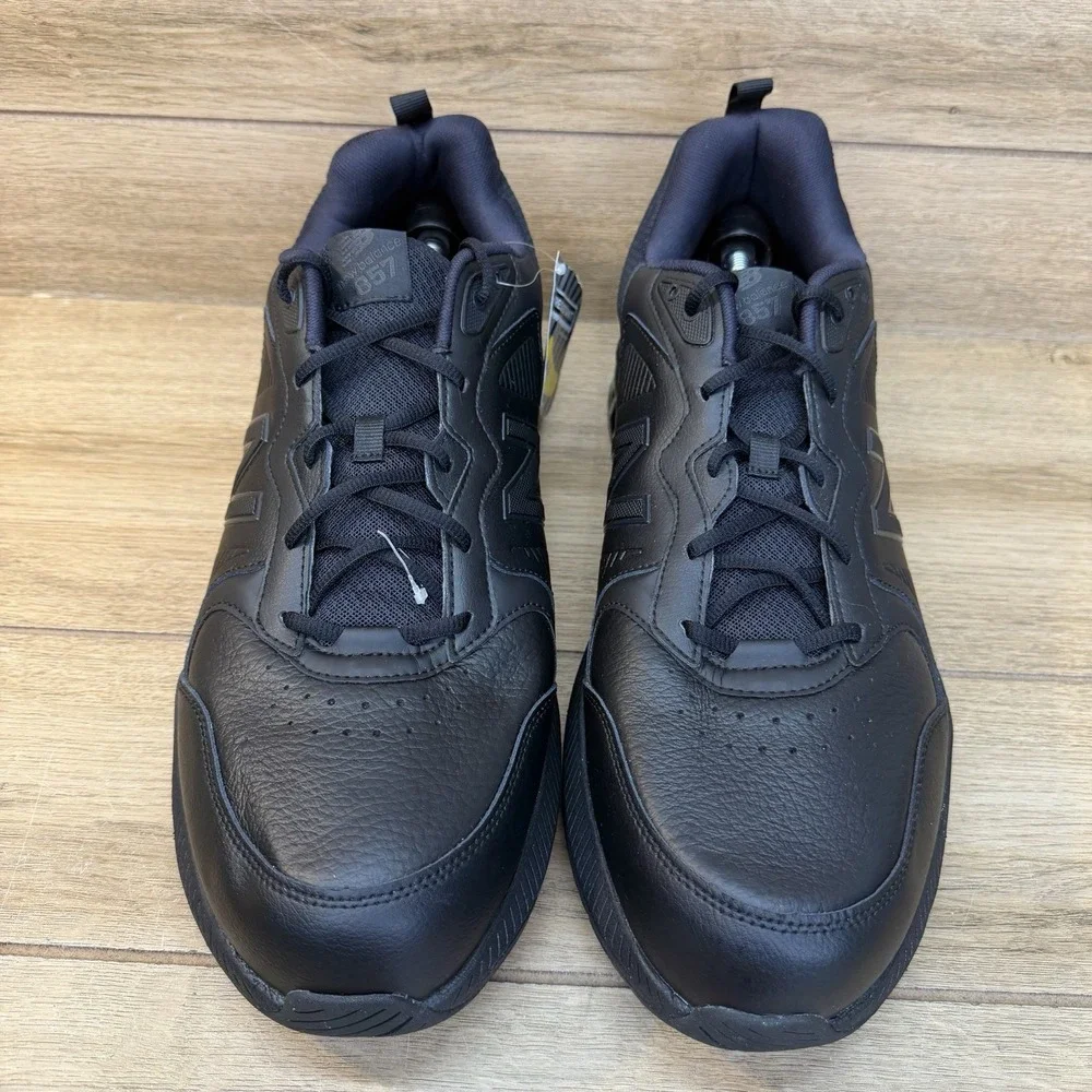 New Balance 857v3 Slip Resistant Shoes Men Size 18 Black Leather Work Sneaker